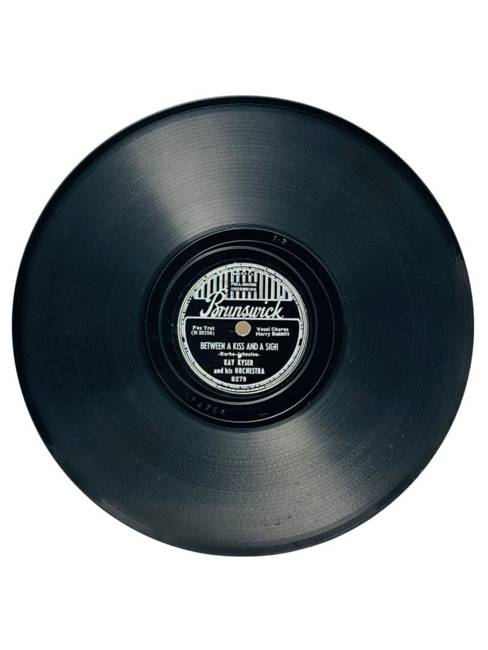 Kay Kyser Between A Kiss And A Sigh 10in Shellac 78 RPM Record Brunswick 8279